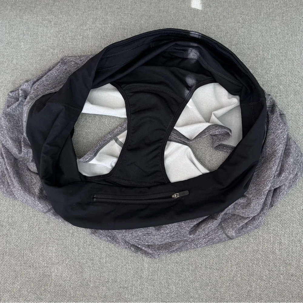 Lululemon Athletica Black and Heather Gray Athletic Shorts - Picture 3 of 4